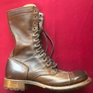 brown combat boots